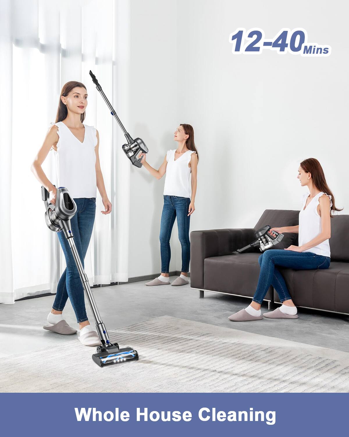 12-40 Mins
Whole House Cleaning