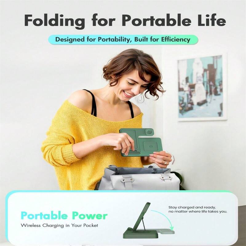 Folding for Portable Life  
Designed for Portability, Built for Efficiency  

Portable Power  
Wireless Charging in Your Pocket  

Stay charged and ready, no matter where life takes you.