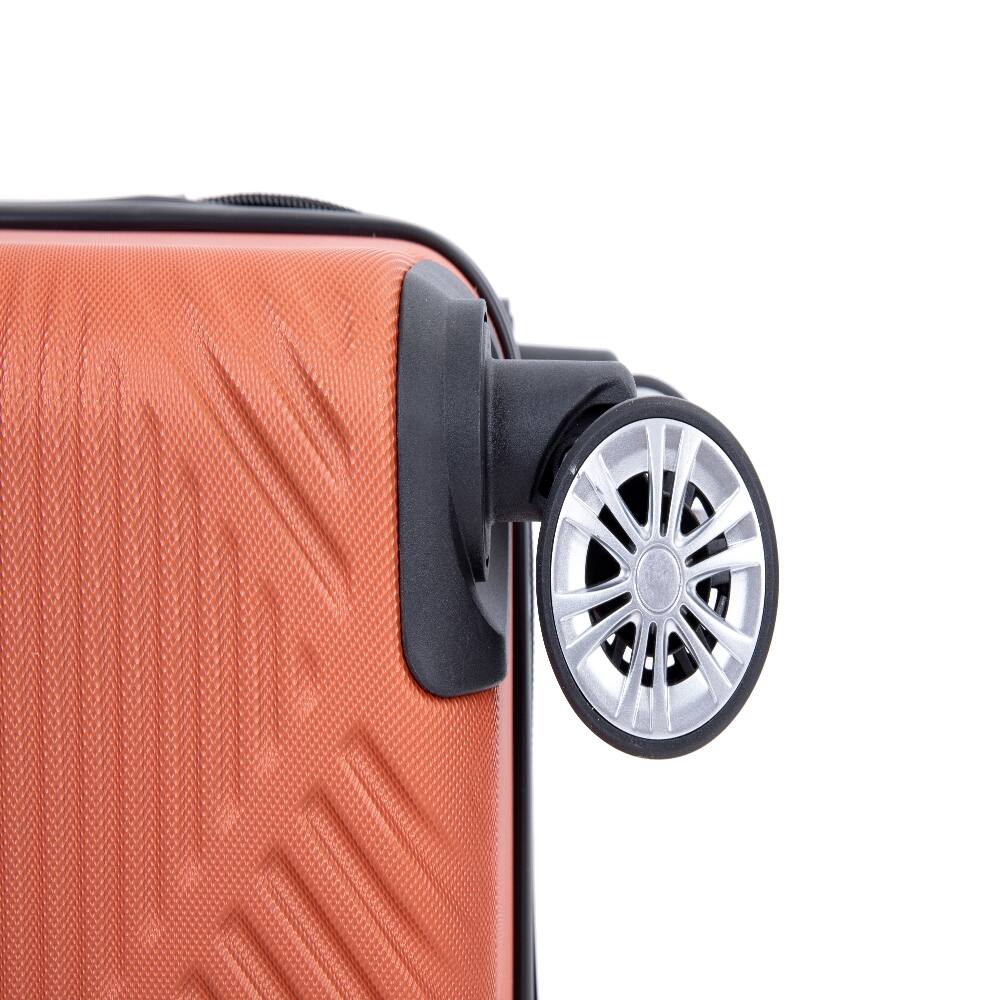 Alt View 10. Ropilly - Ropilly 4-Piece Luggage Set Dark Orange Hard Case Luggage with 14 Inch Makeup Box - Dark Orange.