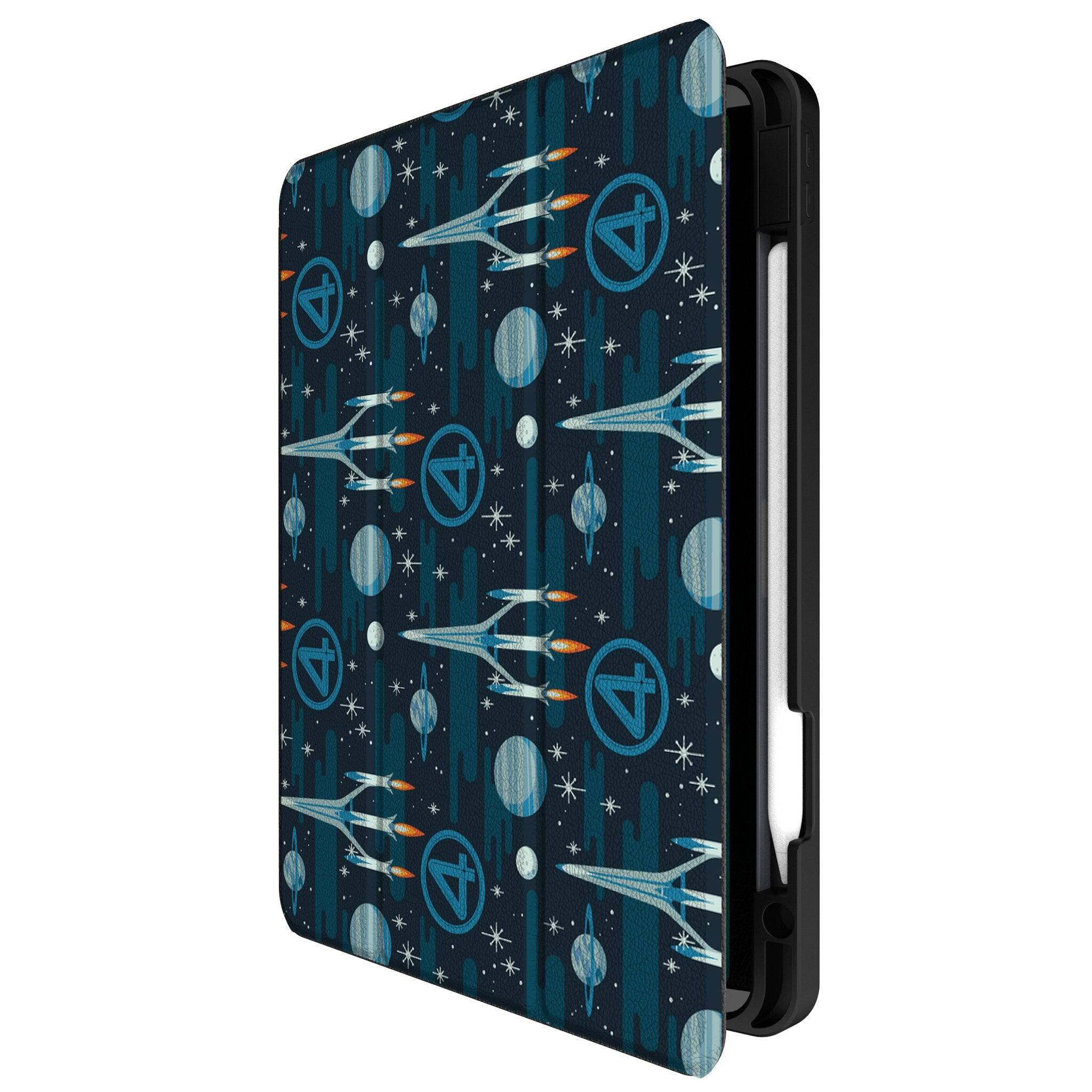 Angle. Keyscaper - Marvel Pattern Tablet Case - Apple iPad Air 13in (M2/M3) - Fantastic Four.