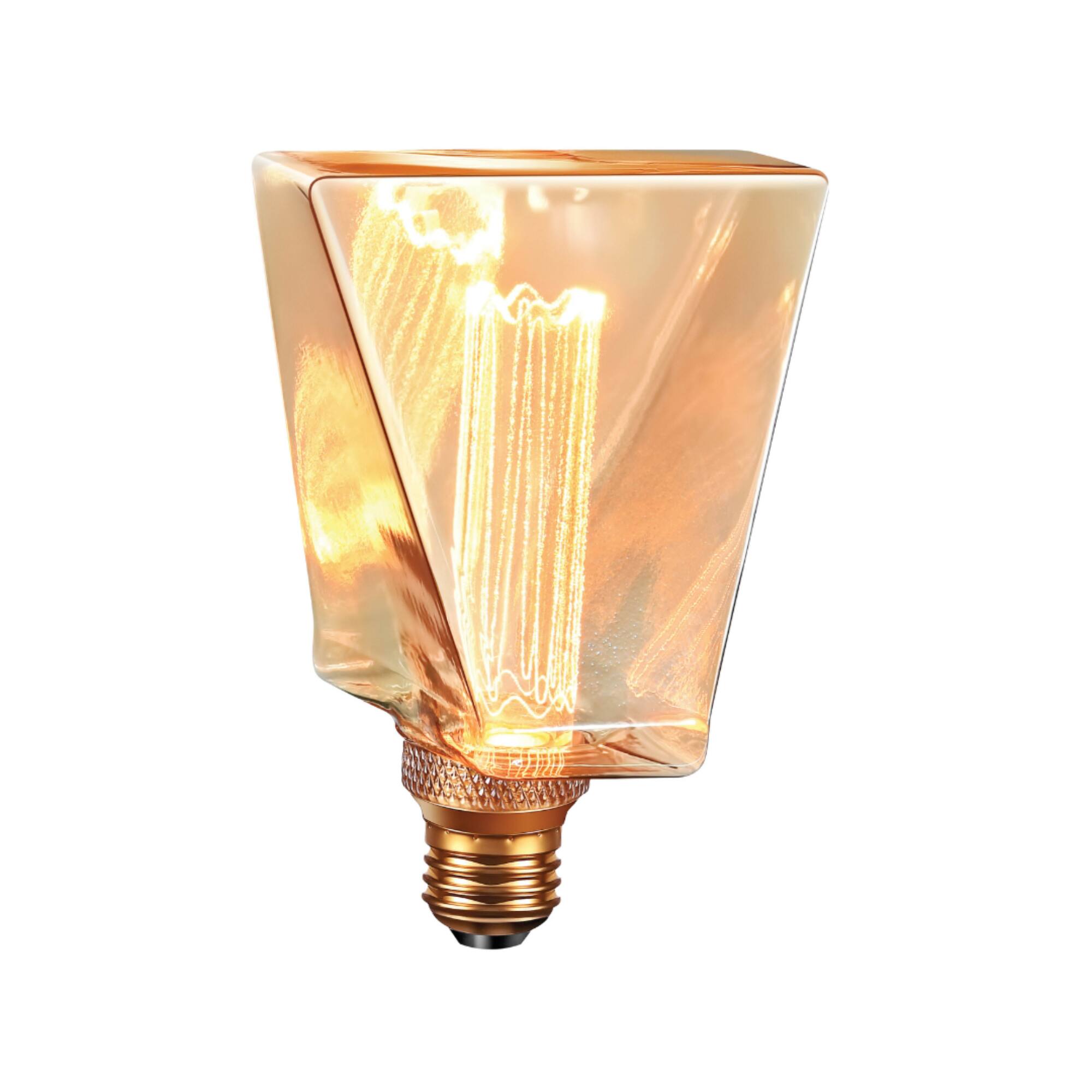 Alt View 2. Next Glow - ICE Style Vintage LED Bulb, 3.5W E26 Base, Dimmable 2200K Warm Amber, for Home, Lamp & Pendant Lighting - Warm Amber.