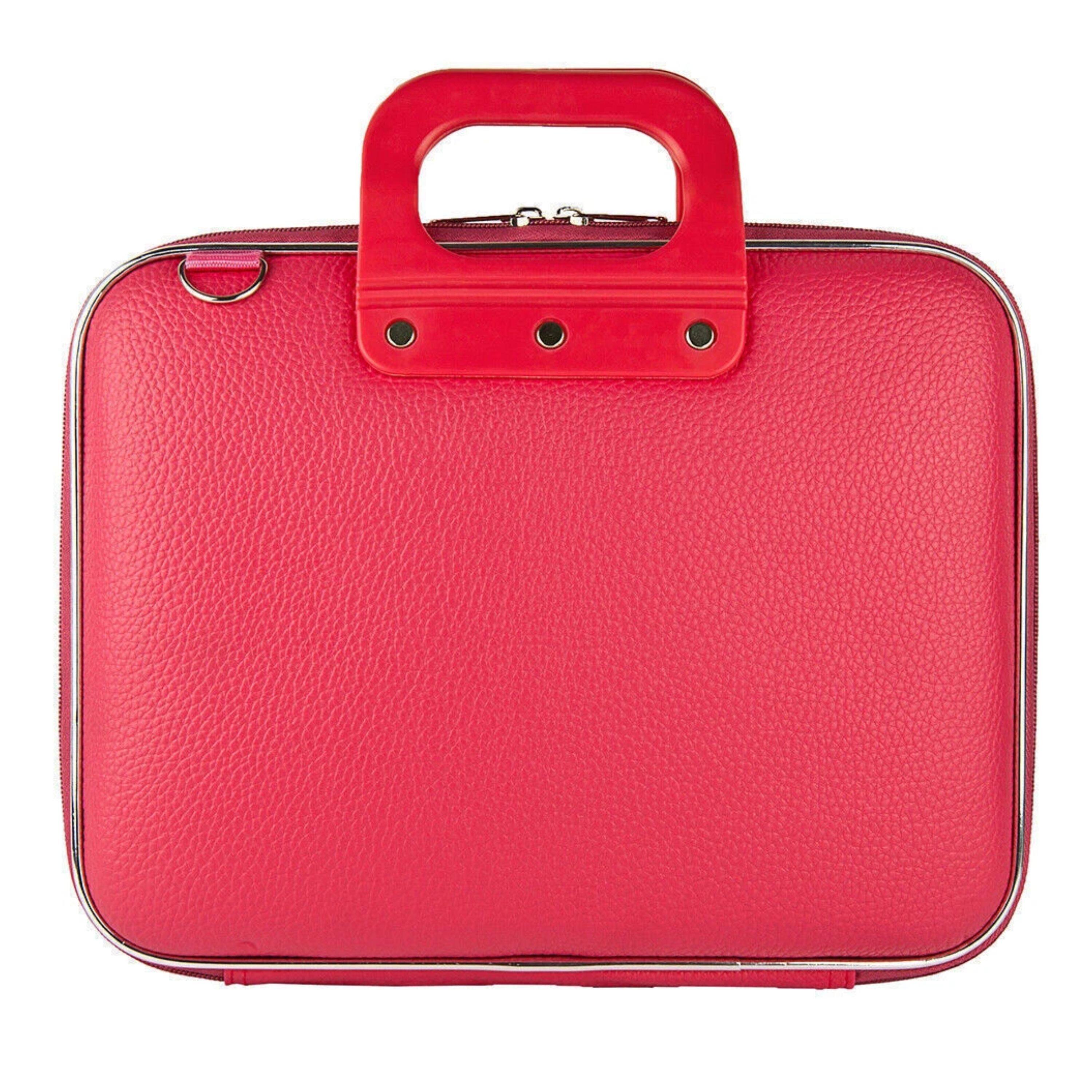 Left. Kitcheniva - Leather Laptop Case Shoulder Bag For 14" Laptop Pink - Pink.