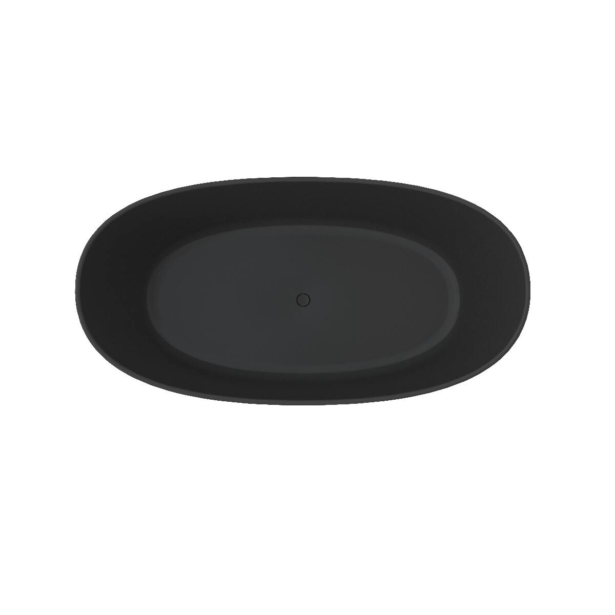 Loheer 65 Inch Solid Surface Freestanding Bathtub Deep Soaking Tub ...
