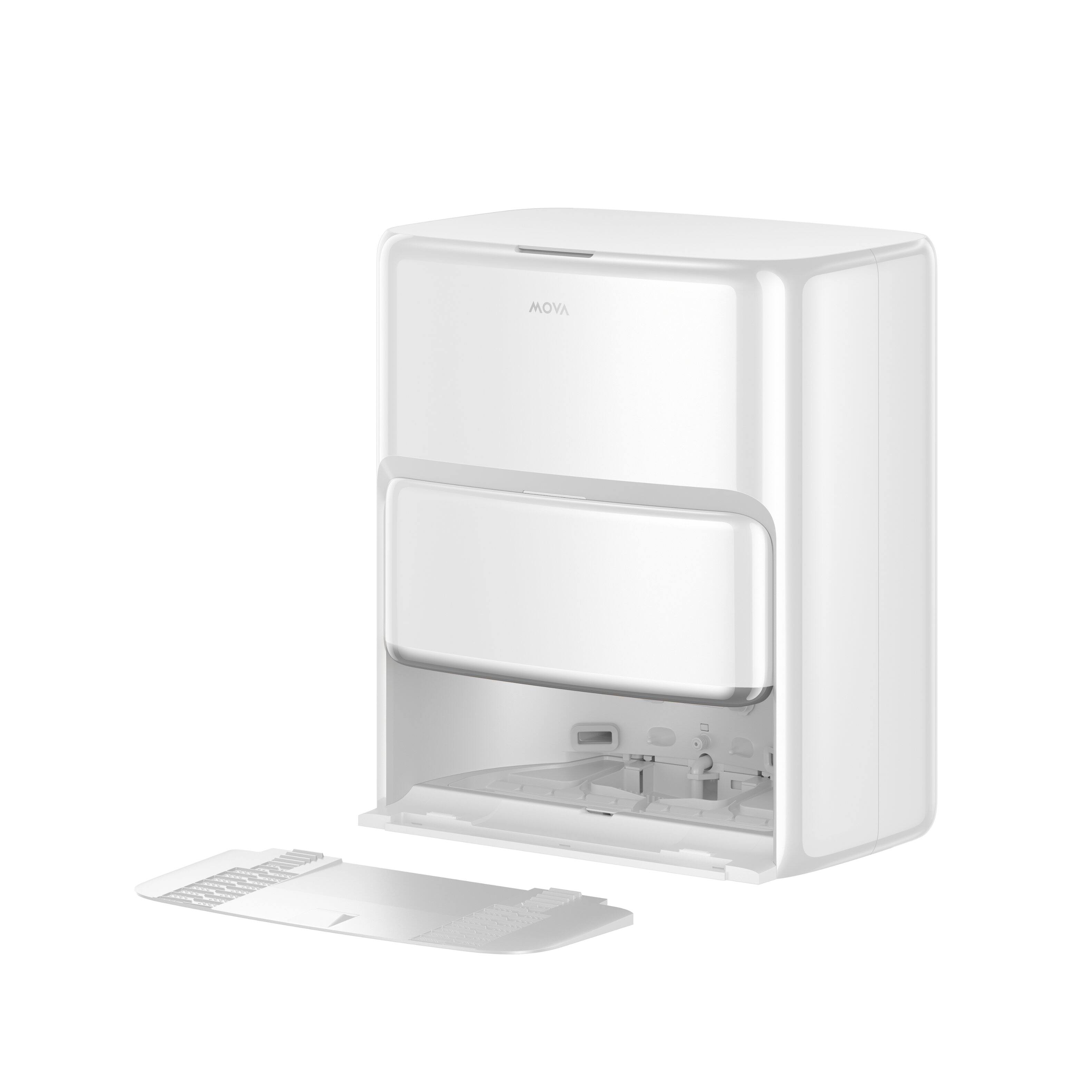 Back. MOVA - Z60 Ultra Roller SA Robot Vacuum and Mop,Edge-to-Edge Cleaning, Pet Hair and Carpet Friendly - White.