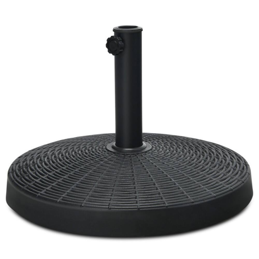 Mondawe - 49 LBS Patio Resin Umbrella Base Stand for Outdoor - Black
