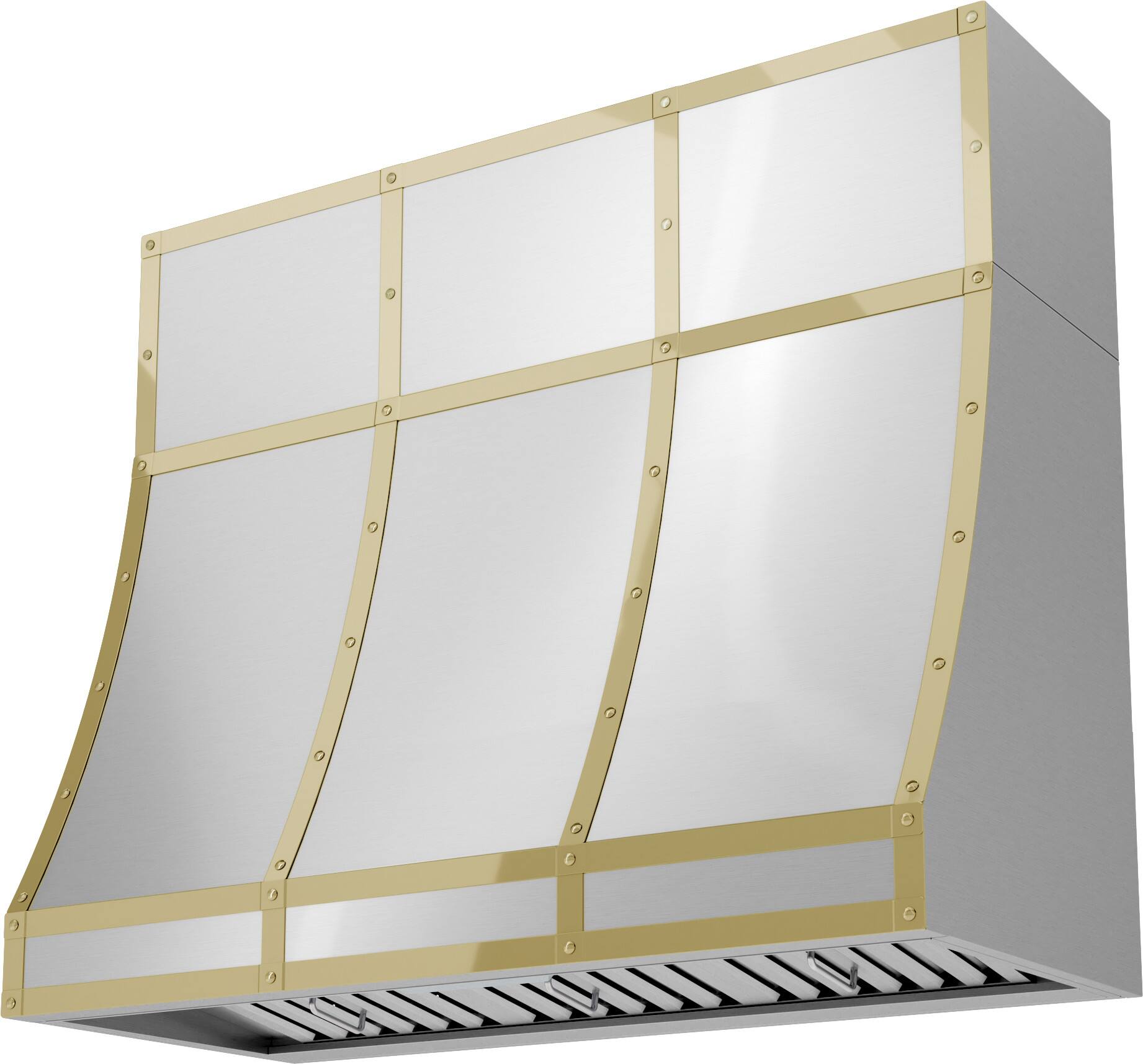 Angle. Zephyr - Banding Kit for Zephyr Forte Duct Cover DC14812AS - Polished Gold.