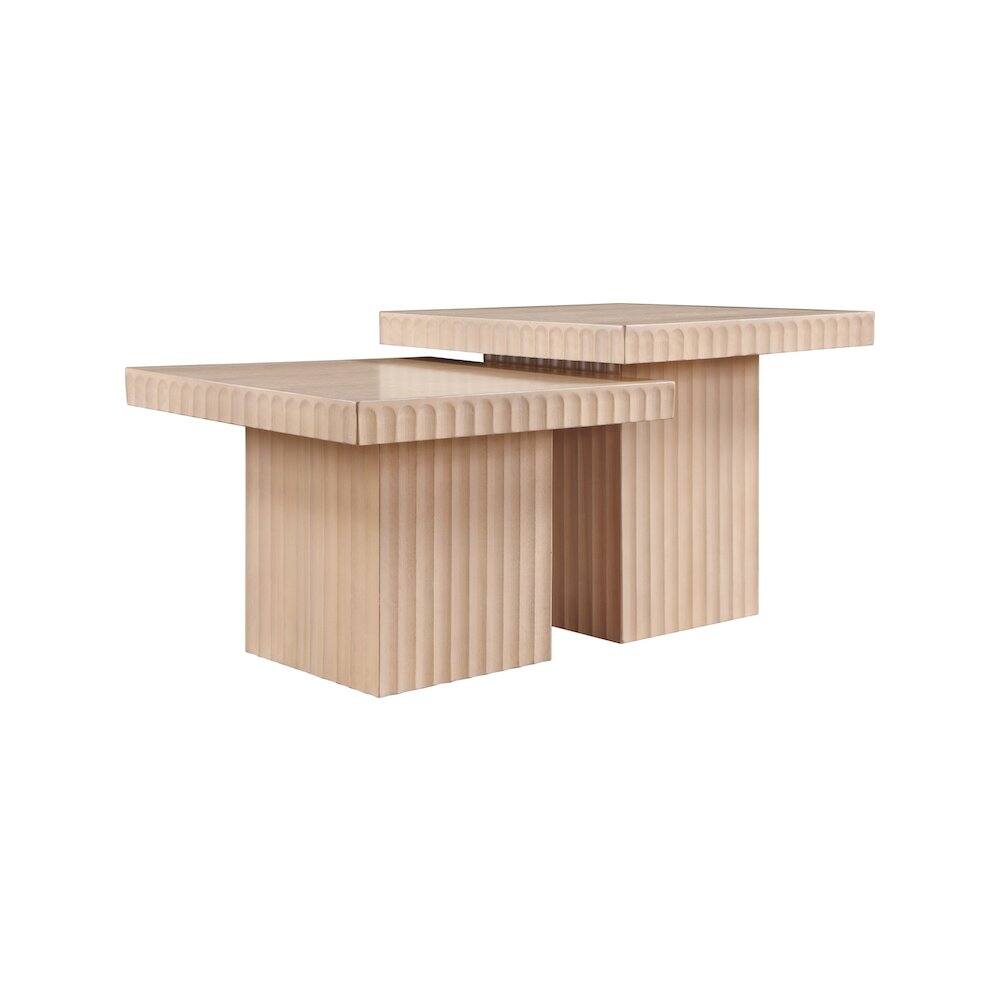 Alt View 2. Meridian Furniture - Spencer Natural Oak Veneer Coffee Table - Brown.