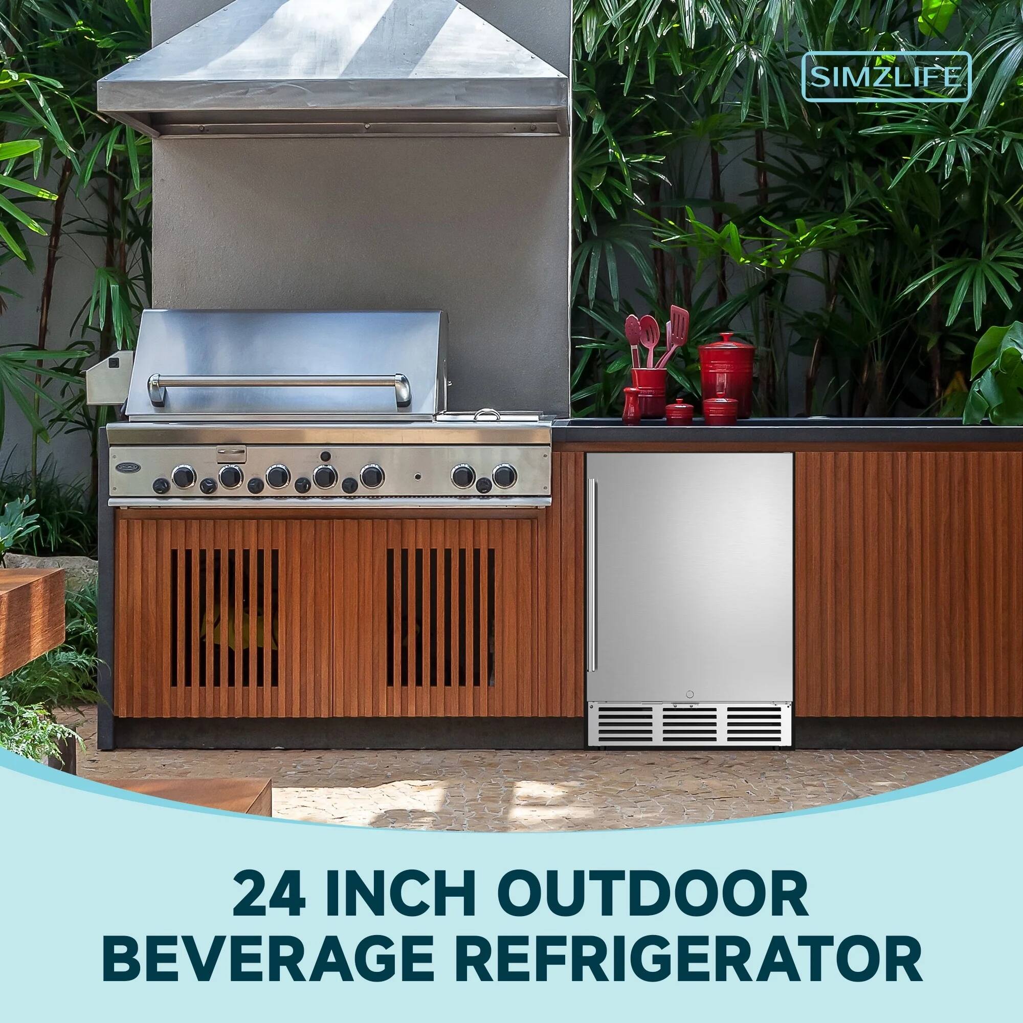 SIMZLIFE  
24 INCH OUTDOOR BEVERAGE REFRIGERATOR