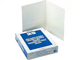 Oxford - Twin Portfolio Folders, 25/Box (OXF 57504) - White