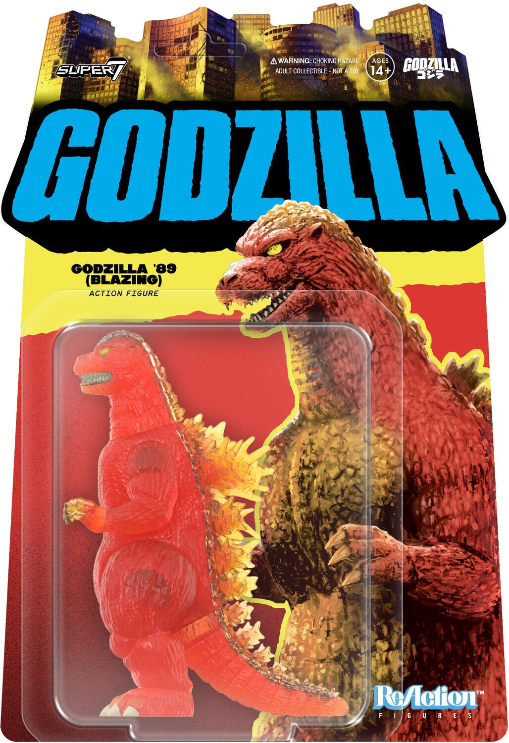 Super7 - Toho - ReAction Figures Wv9 - Godzilla 1989 (Blazing) - COLLECTIBLES - Multicolor