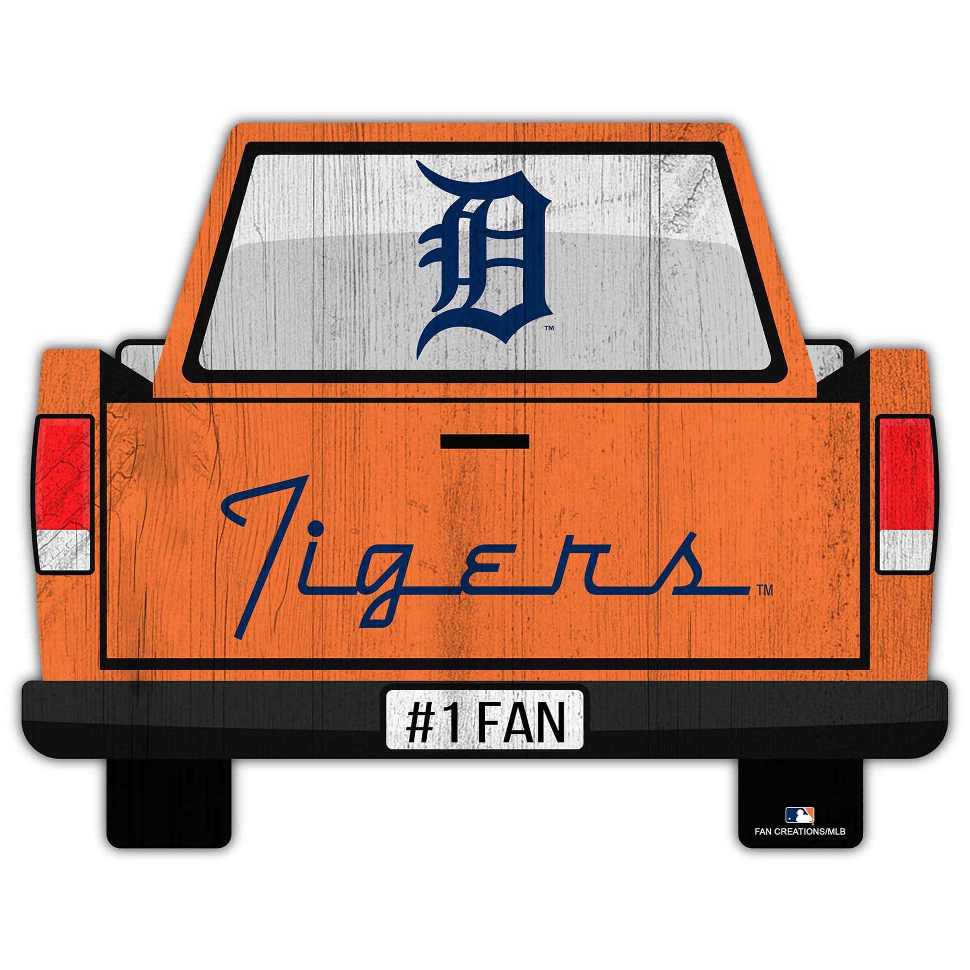 Detroit Tigers 12'' x 12'' Truck Back D-cor