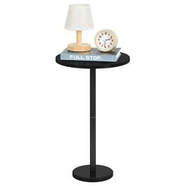 Oumilen - Round Side Table for Small Spaces - Black