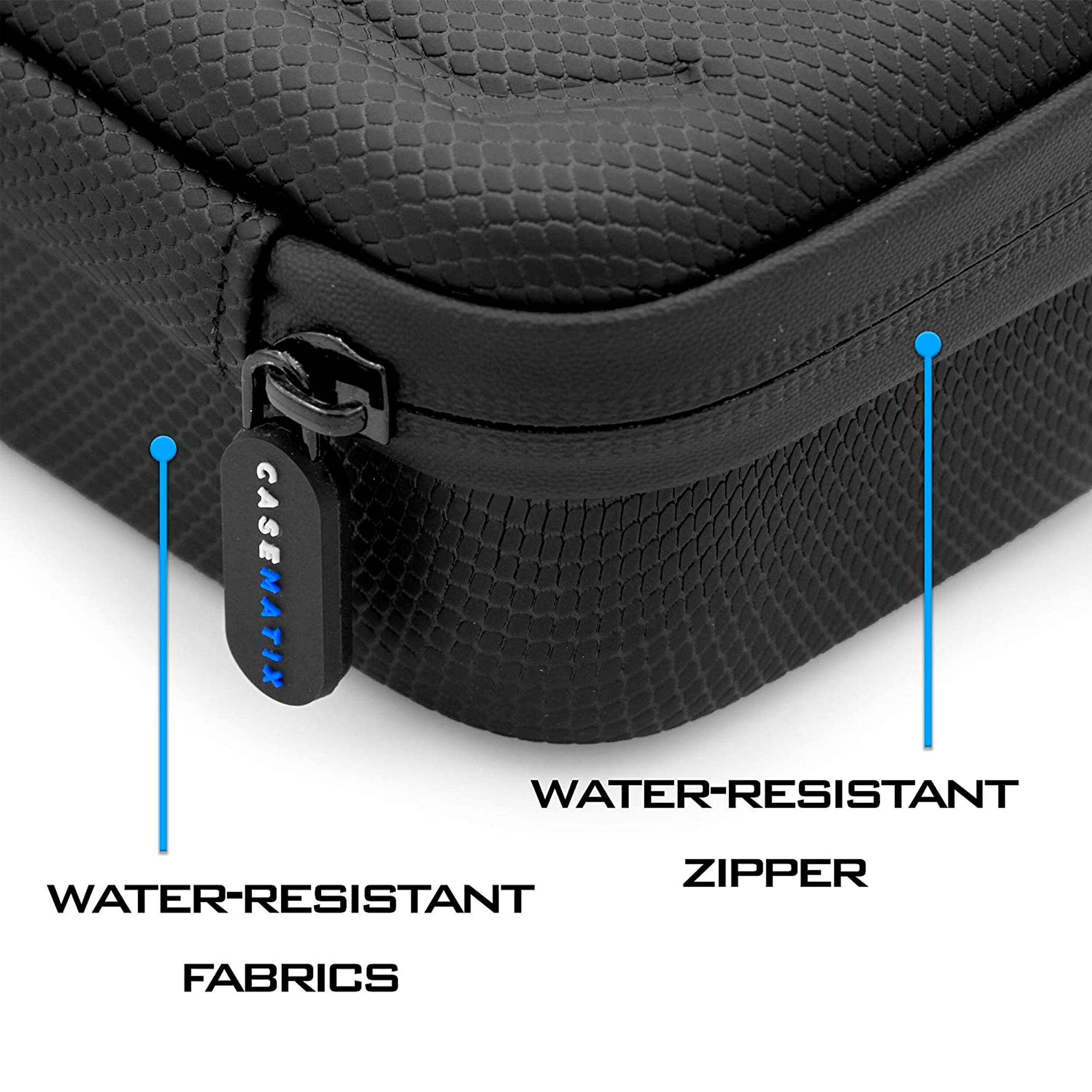 CASEMATIX WATER-RESISTANT ZIPPER WATER-RESISTANT FABRICS
