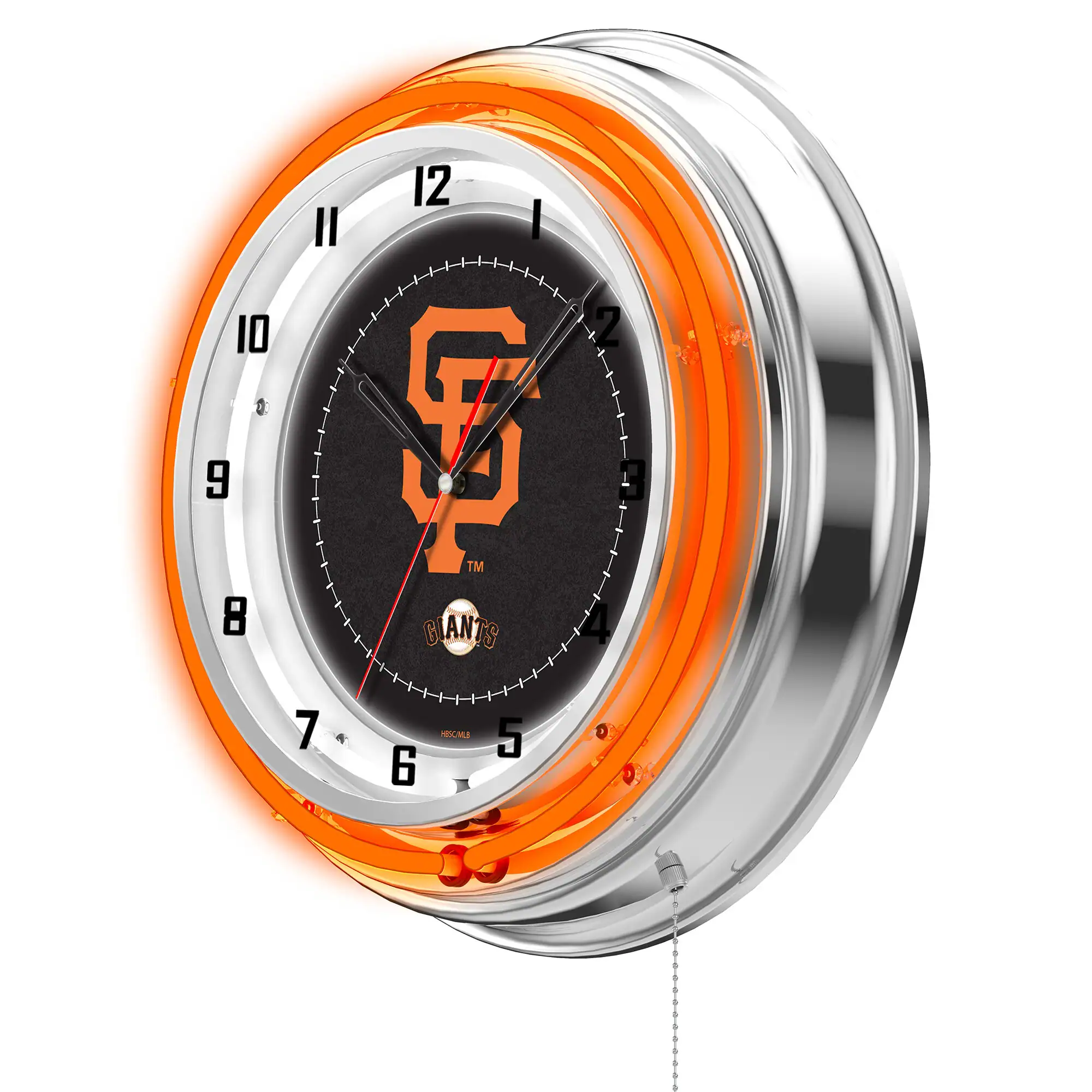 Alt View 1. Holland Bar Stool Co. - San Francisco Giants 19" Double Neon Wall Clock - Multicolor.