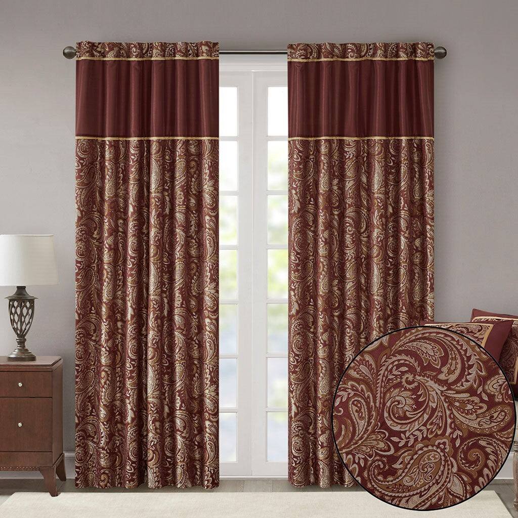 Front. BreeBe - Jacquard Curtain Panel Pair(2 Pcs Window Panels) - Multicolor.