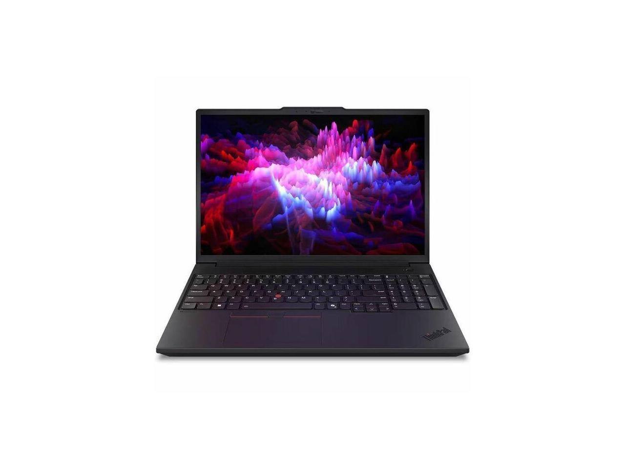 Front. Lenovo - Lenovo ThinkPad P16v G3 16" - Intel Core Ultra 265H - 32GB - 1TB SSD - Win 11 Pro - RTX Pro 1000 8GB - Wi-Fi 7 - Black.
