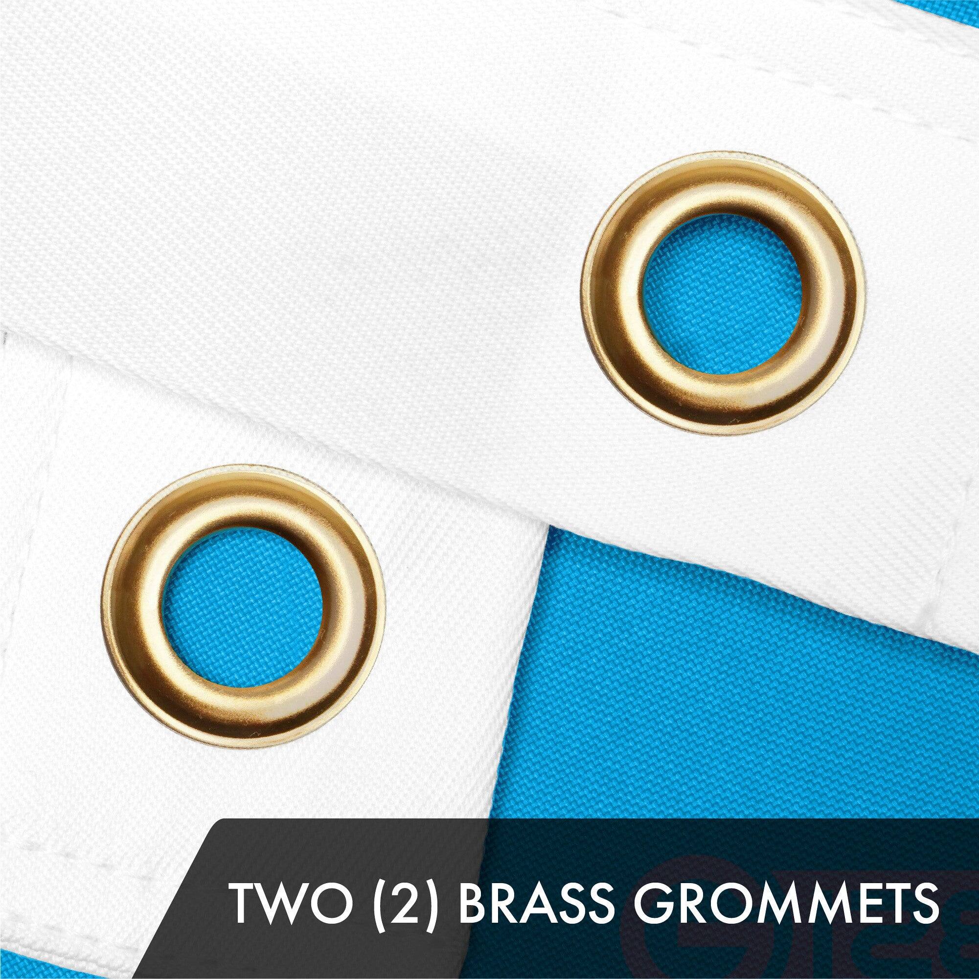TWO (2) BRASS GROMMETS