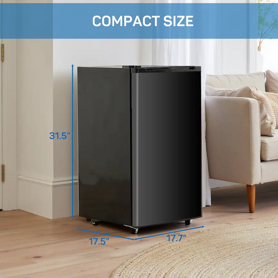 Sweet 3.2 Cu.Ft Compact Mini Fridge with Freezer, Small Refrigerator ...