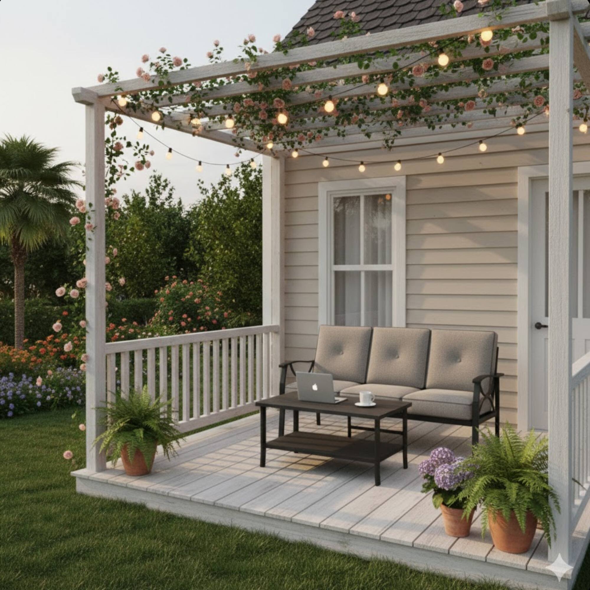 Left. Anysun - Modern Minimalist Outdoor Patio Set with 3-Seat Patio Sofa and and Rectangular Coffee Table - Black.