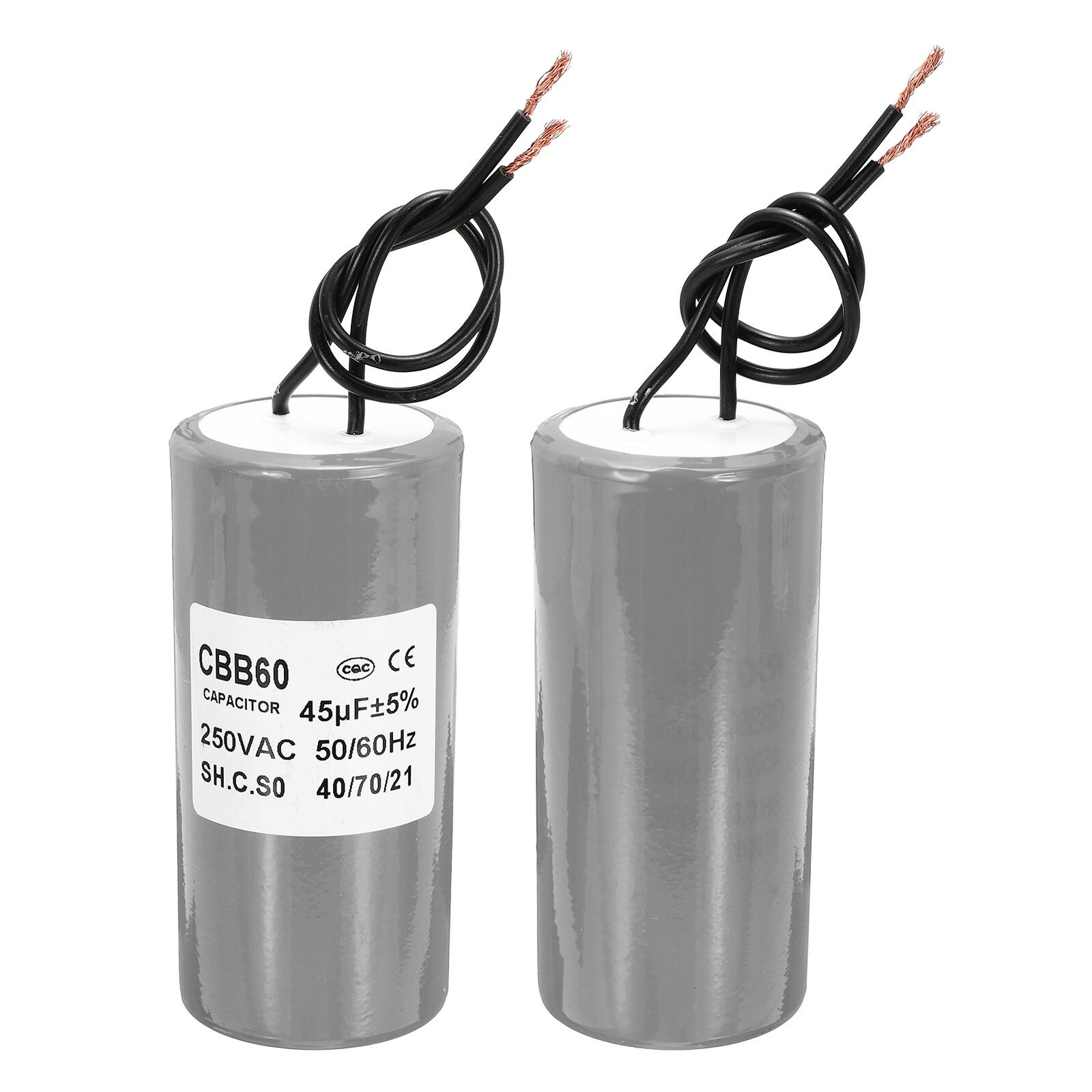 CBB60 CAPACITOR 45µF±5% 250VAC 50/60Hz SH.C.SO 40/70/21