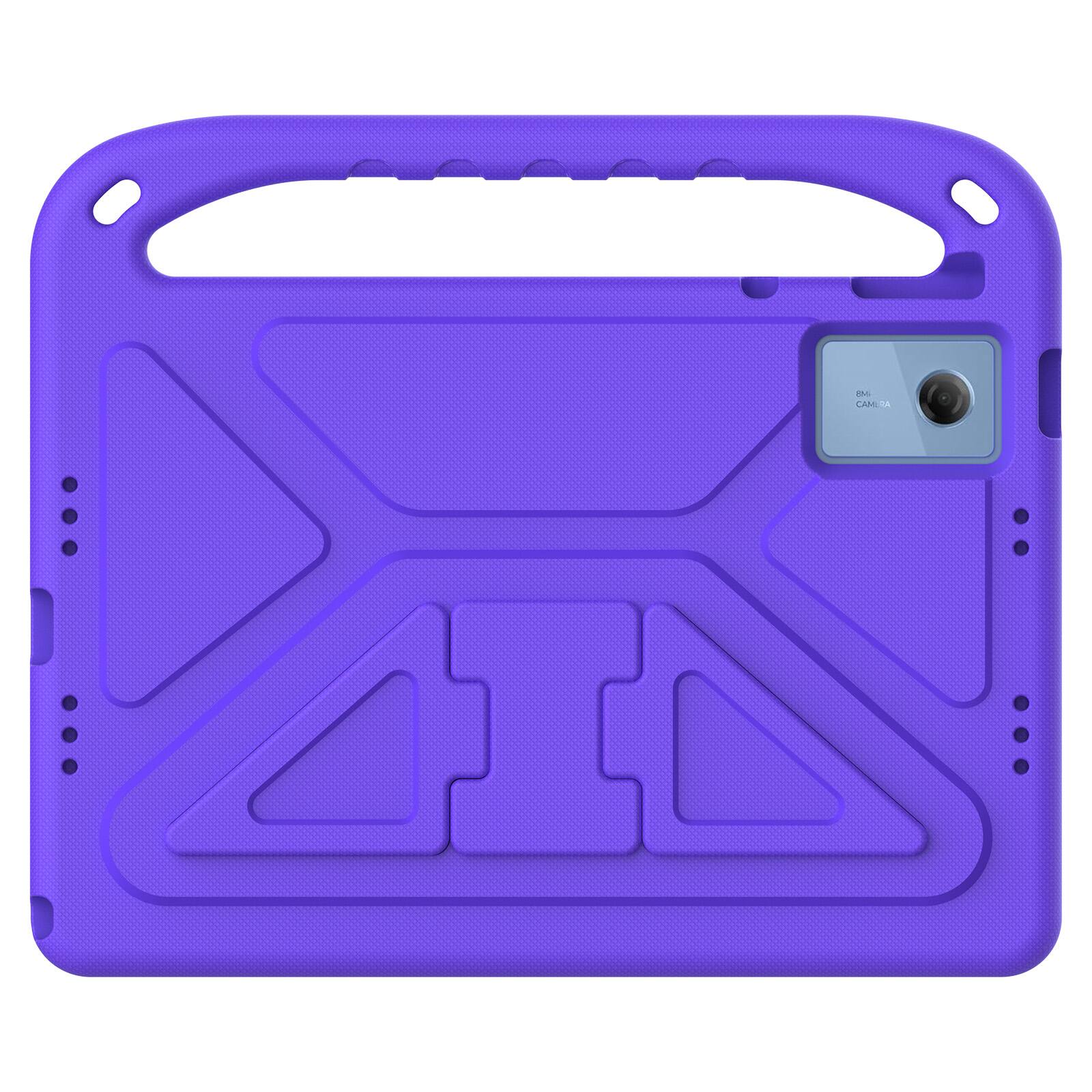 Left. UUCOVER - Lightweight EVA Kids Case for Lenovo Idea Tab 11 inch (TB336) 2025/ K11 Gen 2 Shockproof Handle Stand Anti-Slip Cover - Purple.