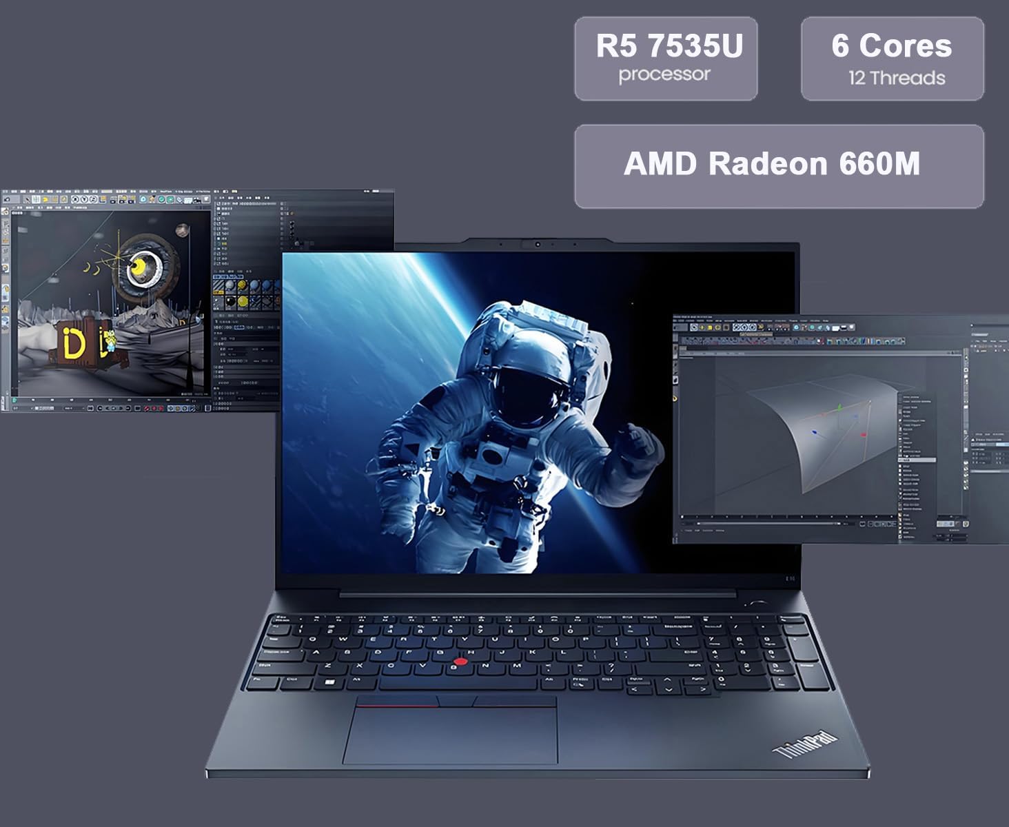 R5 7535U processor  
6 Cores 12 Threads  
AMD Radeon 660M