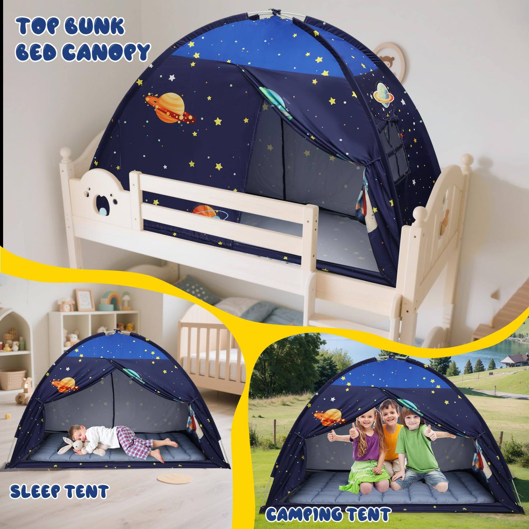 TOP BUNK BED CANOPY  
SLEEP TENT  
CAMPING TENT