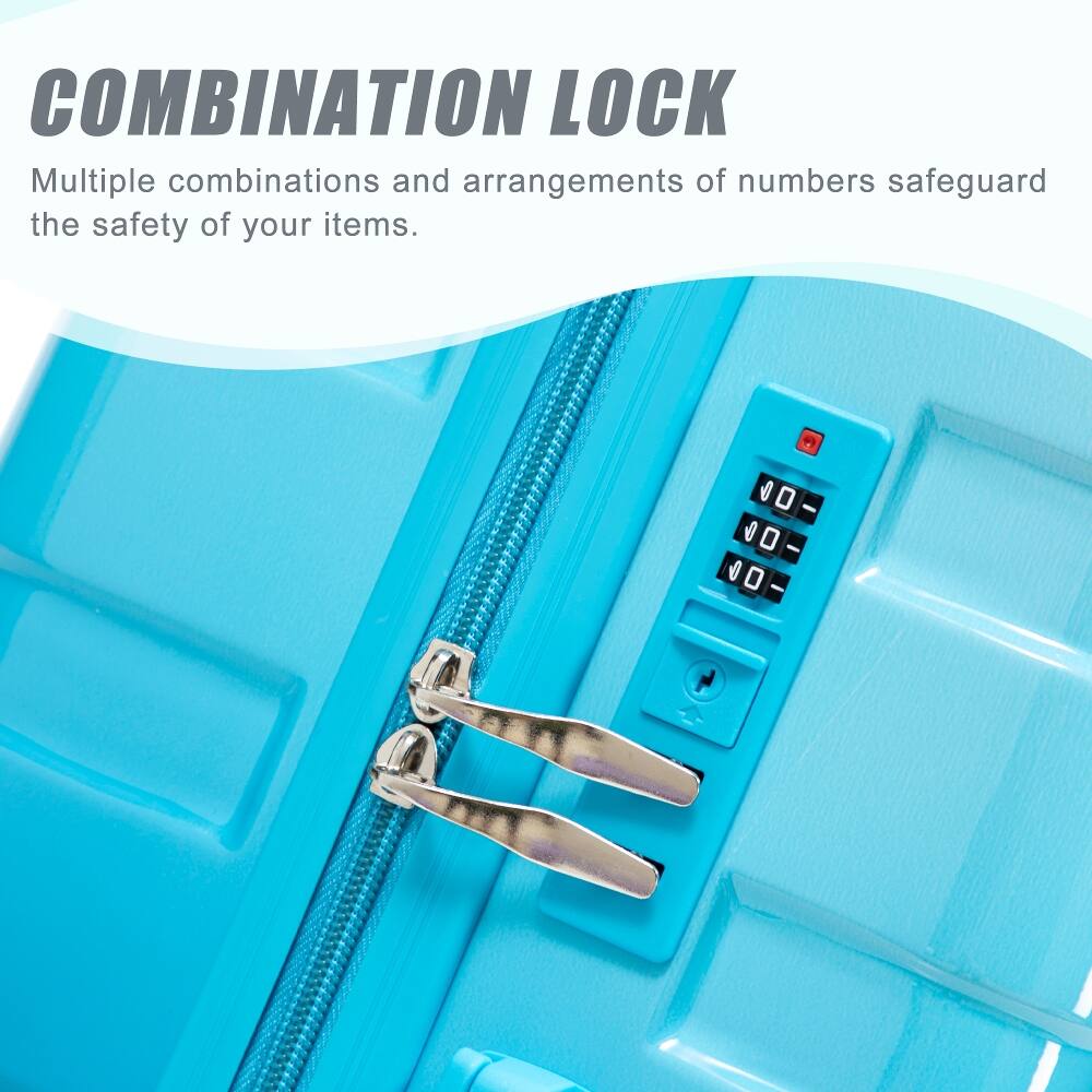 COMBINATION LOCK  
Multiple combinations and arrangements of numbers safeguard the safety of your items.