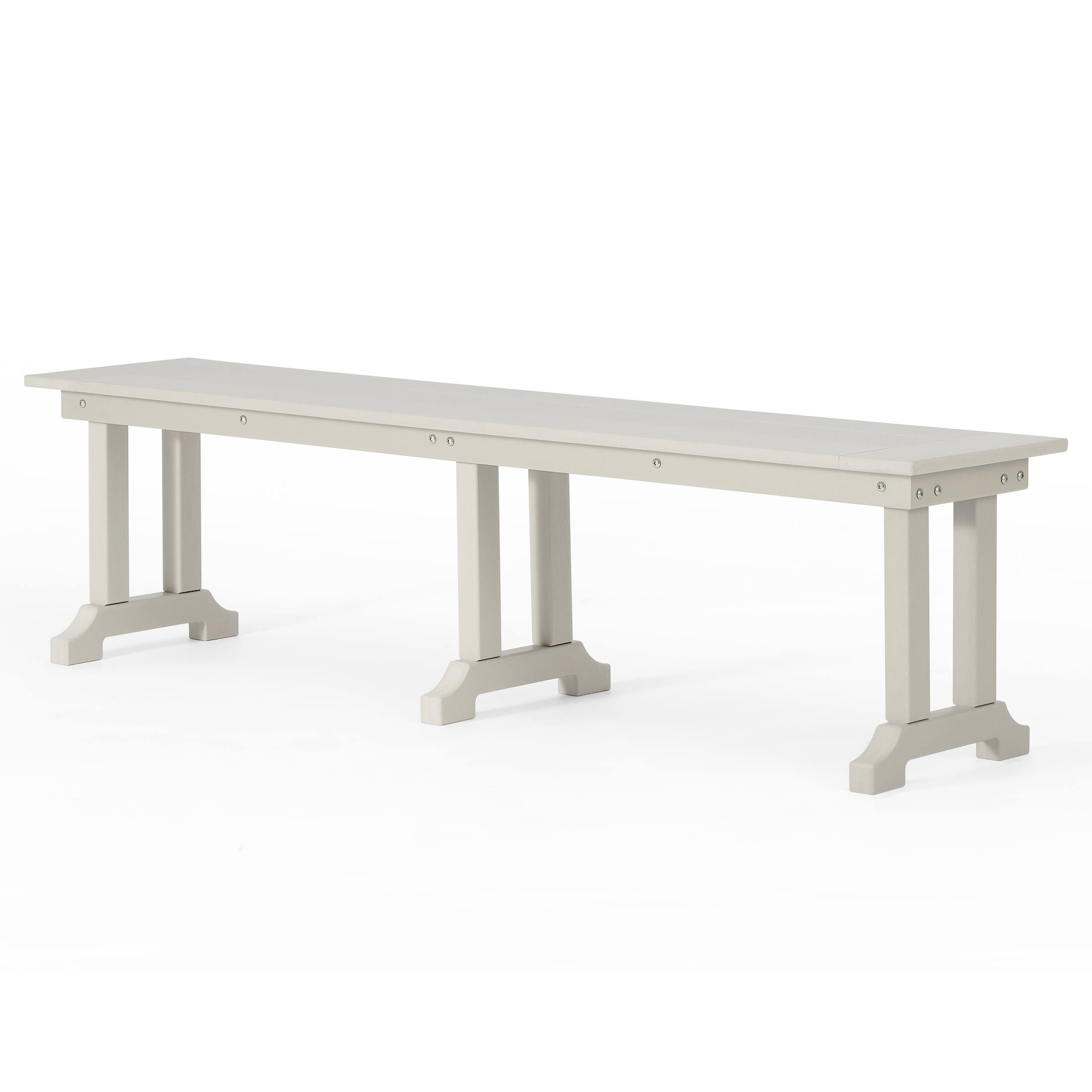 Back. WestinTrends - WestinTrends Malibu 65" Outdoor Patio Trestle Dining Bench - Sand.