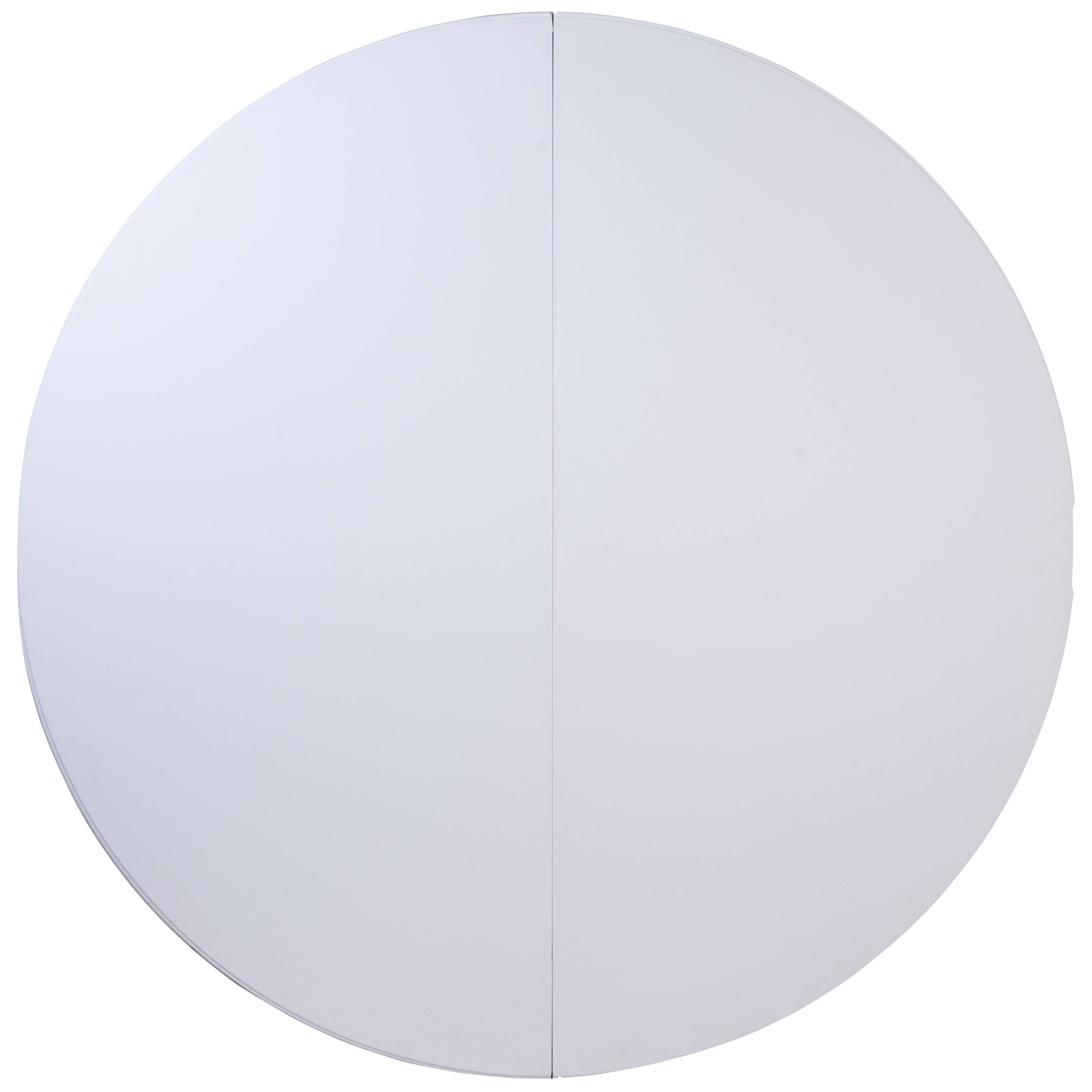 Alt View 4. Emma + Oliver - 5.89-Foot Round Bi-Fold Plastic Banquet and Event Folding Table with Carrying Handle - Granite White.