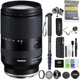 Tamron - 28-200mm F/2.8-5.6 Di III RXD Lens for Sony E-Mount (AFA071S700) with Advanced Accessory | e Mount 28-200 mm - Black