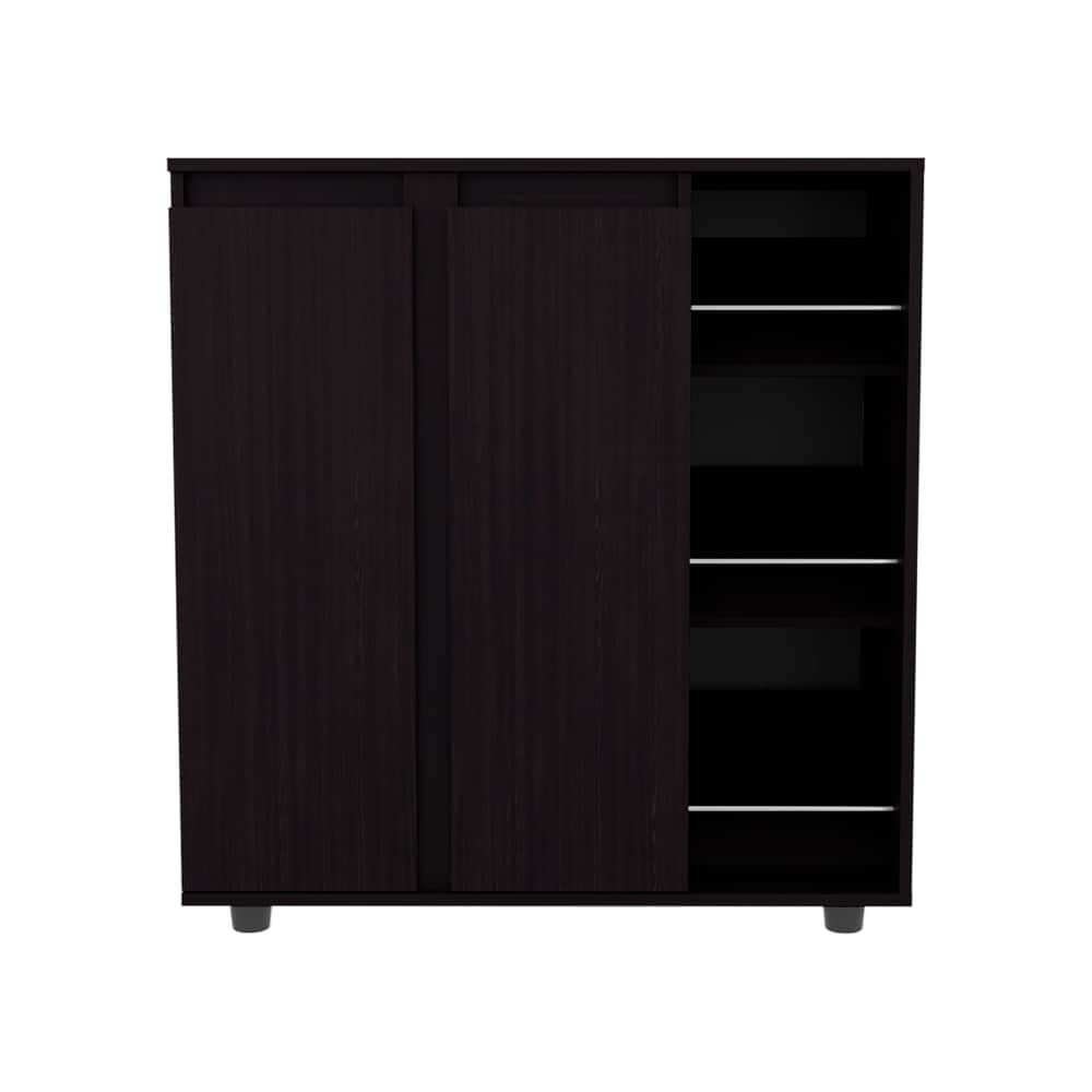 Loheer - Houck shoe organizer, 3 tier shoe rack for compact shoe storage, modern engineered wood - Black price history on PriceWatchPro