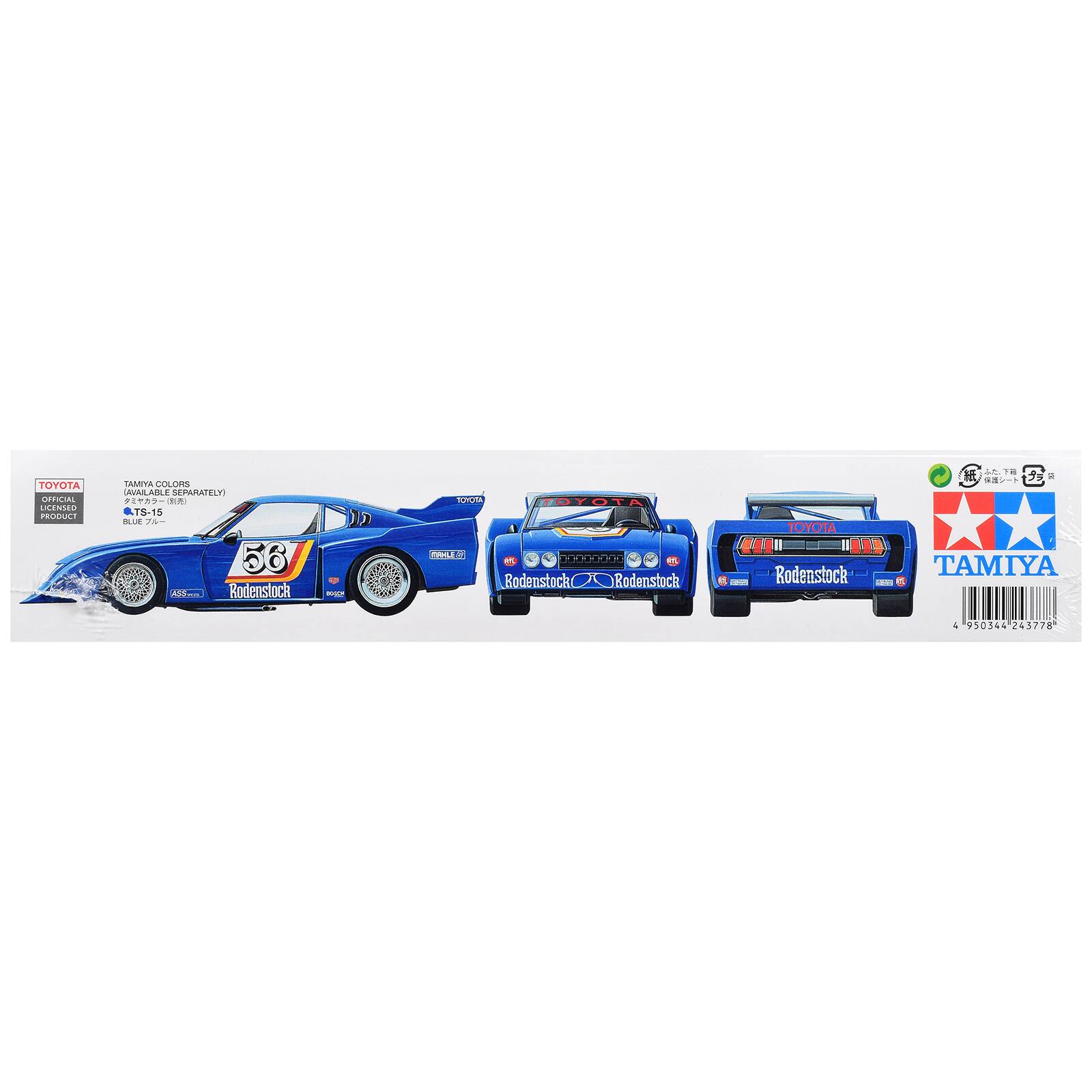 TOYOTA OFFICIAL LICENSED PRODUCT  
TAMIYA COLORS AVAILABLE SEPARATELY)  
TS-15 BLUE  
56 Rodenstock  
TOYOTA TOYOTA TRUZ  
Rodenstock  
Rodenstock  
TOYOTA  
CHIC  
FRI  
TAMIYA  
- 950344 243778