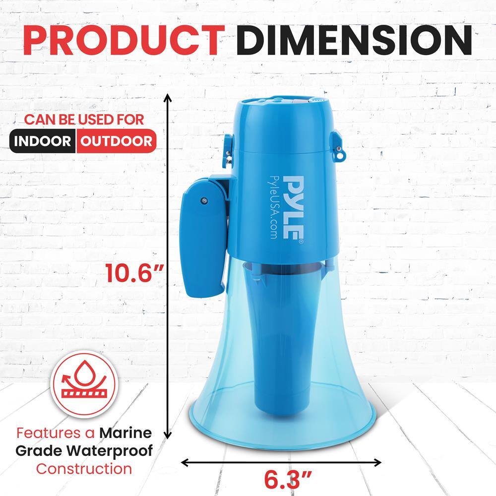PRODUCT DIMENSION

CAN BE USED FOR  
INDOOR OUTDOOR

10.6"

6.3"

Features a Marine Grade Waterproof Construction

PYLE  
PyleUSA.com