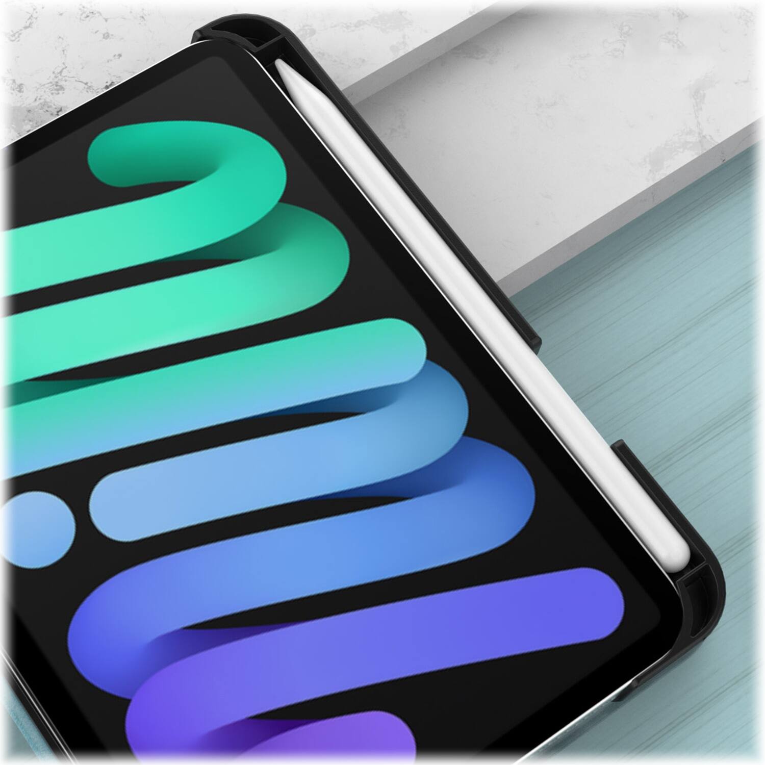 Alt View 14. SaharaCase - Multi-Angle Case for Apple iPad mini (A17 Pro) and Apple iPad mini (6th Generation 2021) - Aqua.