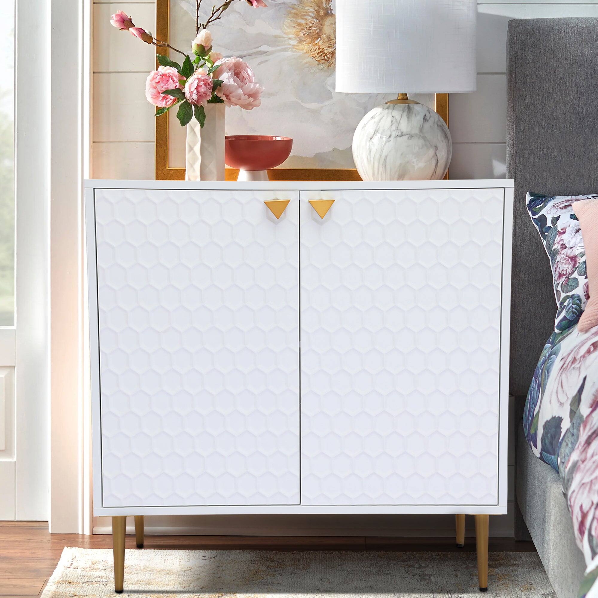 Alt View 9. Boyel Living - Boyel Living 2 Door Cabinet Storage Cabinet - White.