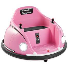 Best Choice Products - 6V Kids Ride On Bumper Car Toy w/ Remote Control, Harness, Lights, 360 Degree Spin - Pink