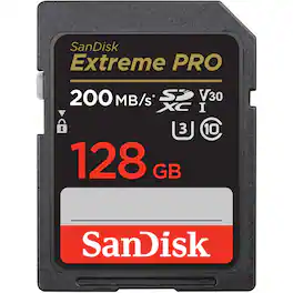 SANDISK - Extreme PRO 128GB UHS-I U3 SDXC Memory Card