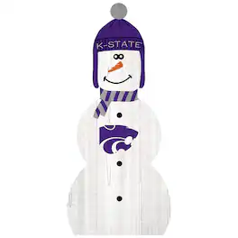 Fan Creations - Kansas State Wildcats 31'' Snowman Leaner - White