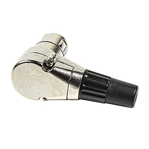 Alt View 2. HQRP - 3-Pin XLR Right Angle Female Connector - Adjustable 7-Position Mic Audio Cable Adapter - Silver.