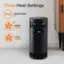 Three Heat Settings: ECO, MAINTAINS 68°F, HIGH 1000W, LOW 1500W.