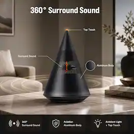 Anysun - 360° Surround Sound Portable Bluetooth Speaker