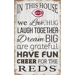 Fan Creations - Cincinnati Reds 11'' x 19'' Team In This House Sign - Multicolor