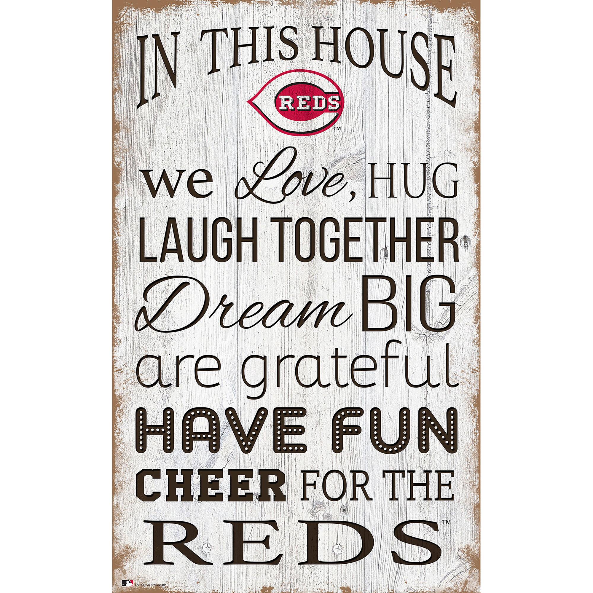 Cincinnati Reds 11'' x 19'' Team In This House Sign