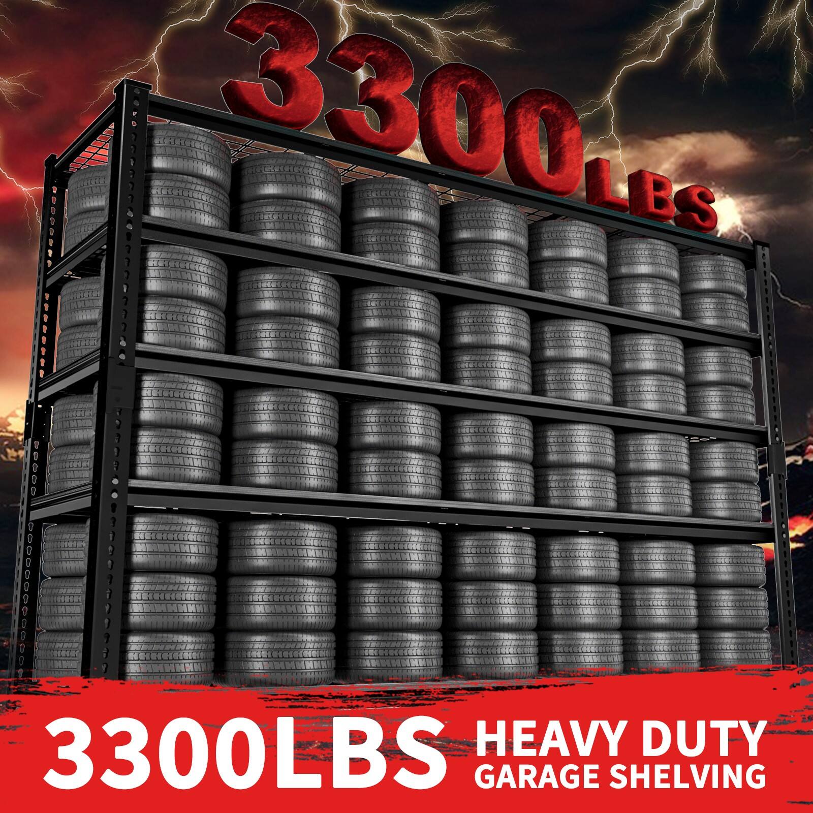 3300LBS HEAVY DUTY GARAGE SHELVING