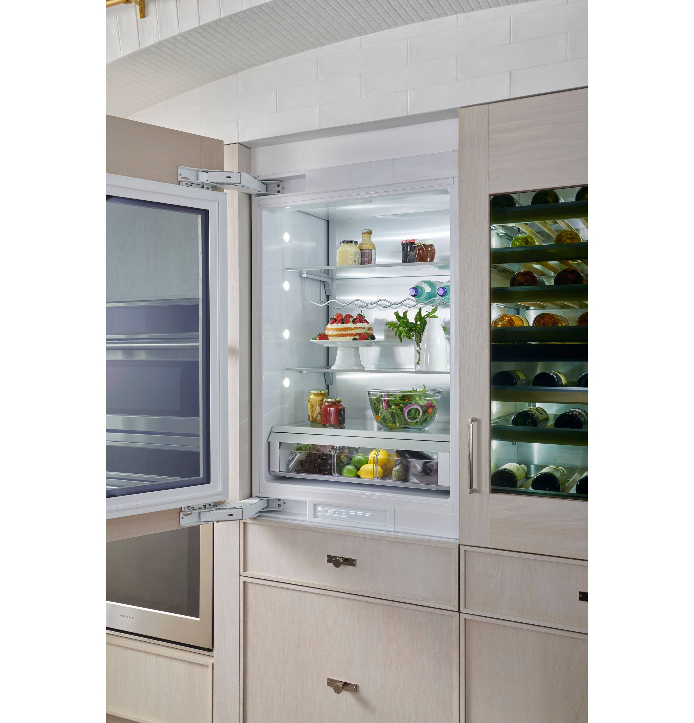 Alt View 20. Monogram - 14.6 Cu. Ft. Bottom Freezer Built-In Refrigerator with Dual Refrigeration System - Stainless Steel.