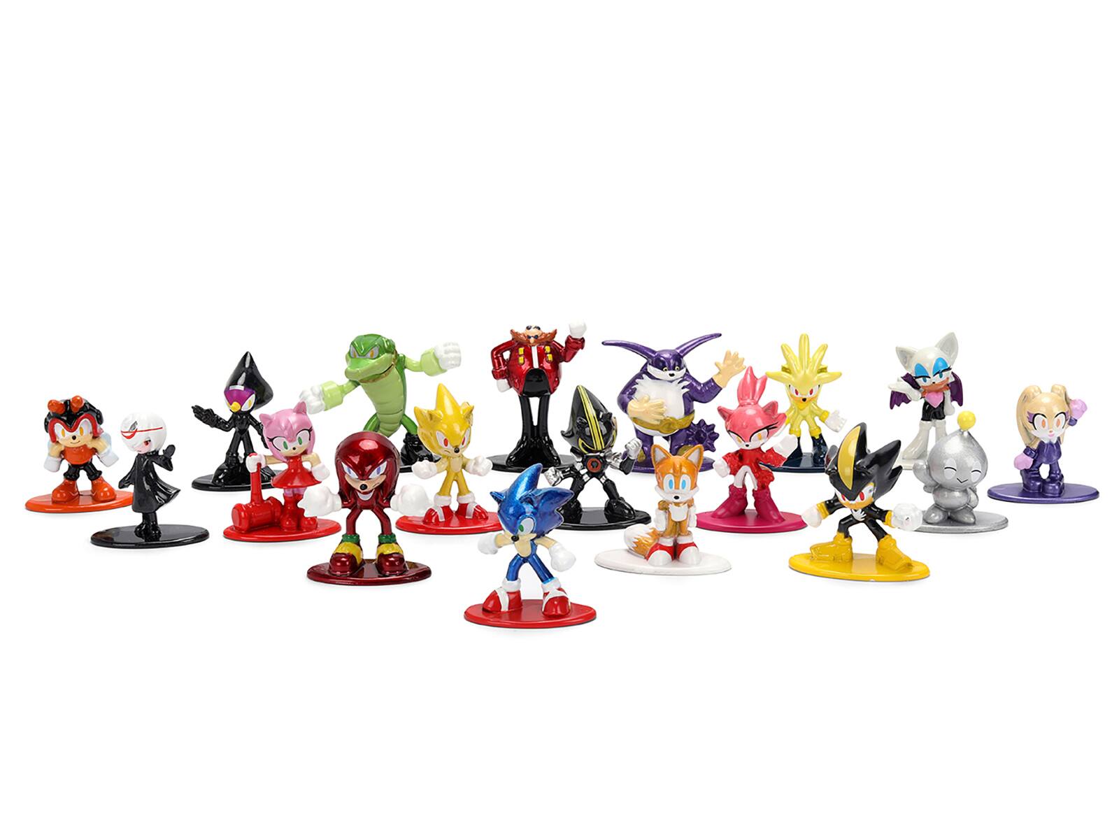 Angle. Jada - "Sonic The Hedgehog" Set of 18 Diecast Figures Wave 2 "Nano Metalfigs" Series Diecast Models by Jada - Multicolor.