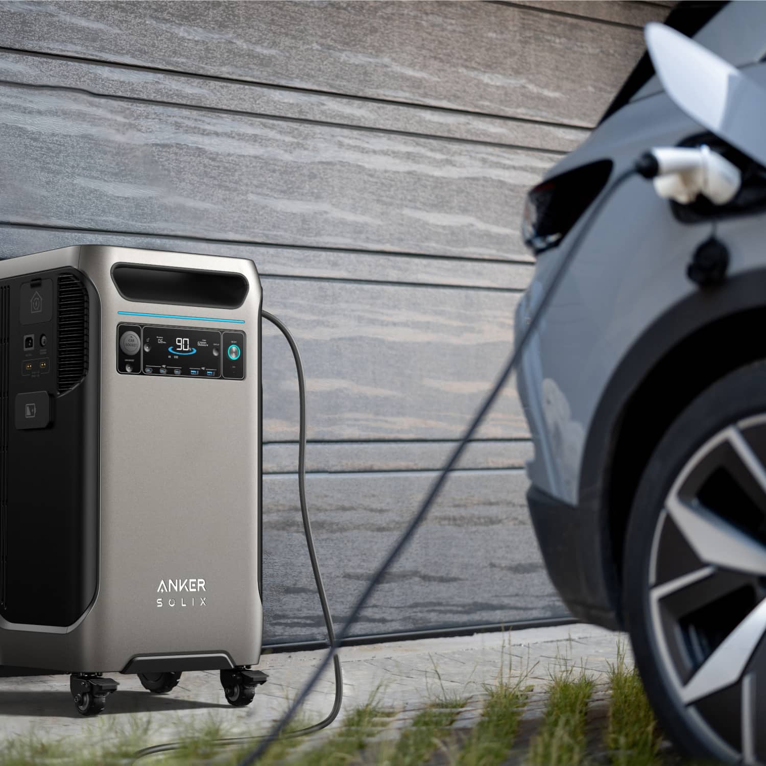 The text on the image reads "5 - 90 a ANKER SOLIX." This is likely a description or specifications for the portable air conditioner.