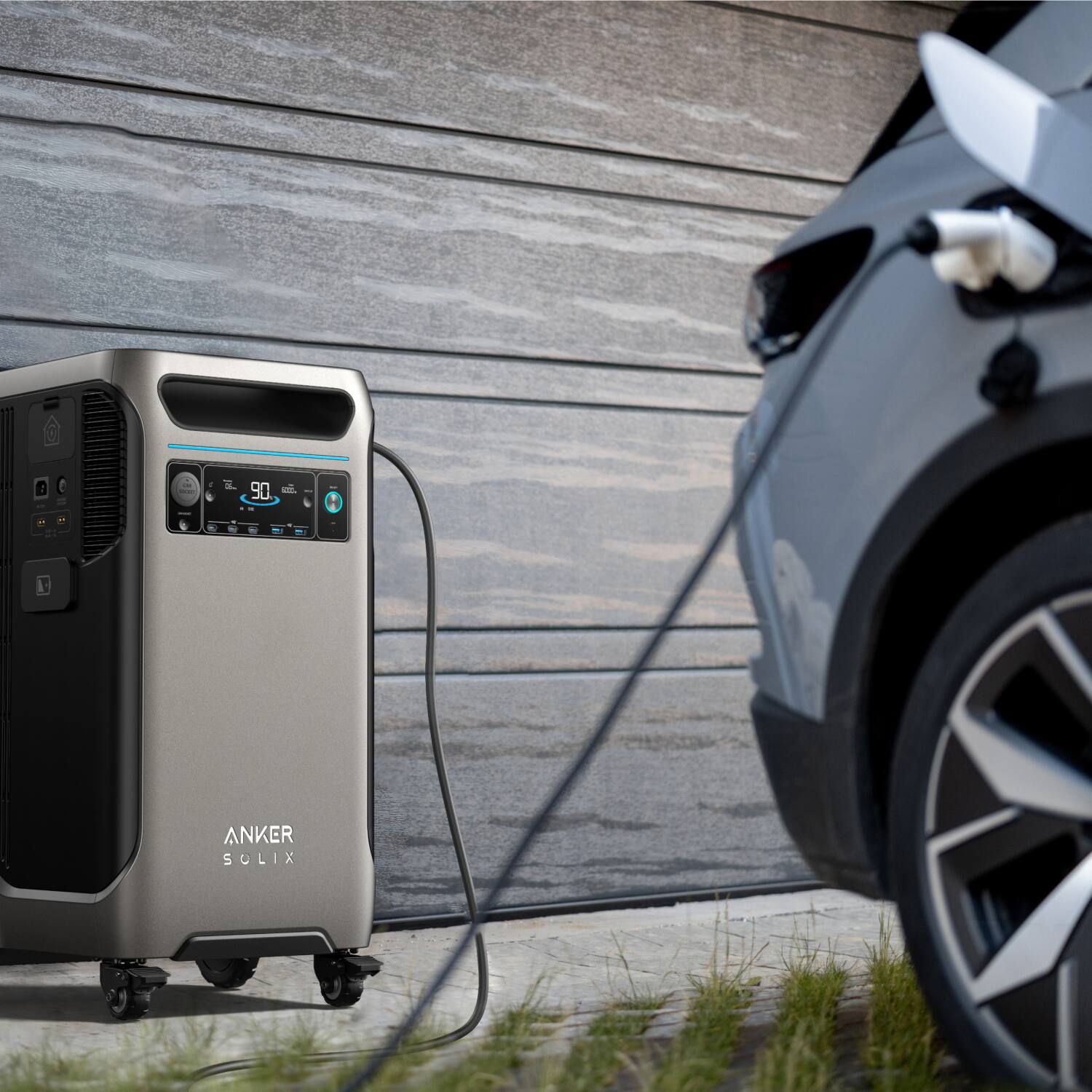 The text on the image reads "5 - 90 a ANKER SOLIX." This is likely a description or specifications for the portable air conditioner.