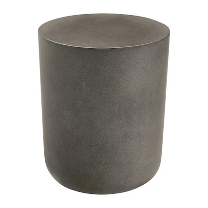 Front. Outdoor Escape - Outdoor patio concrete stool with modern design for outdoor use - Gray.